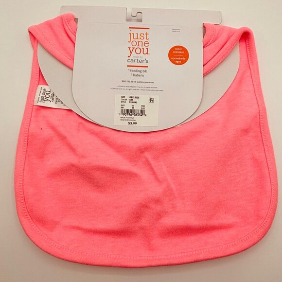 Just One You by Carter’s “My First Birthday Ever” Pink Bib One Size 3 Available - Picture 2 of 2